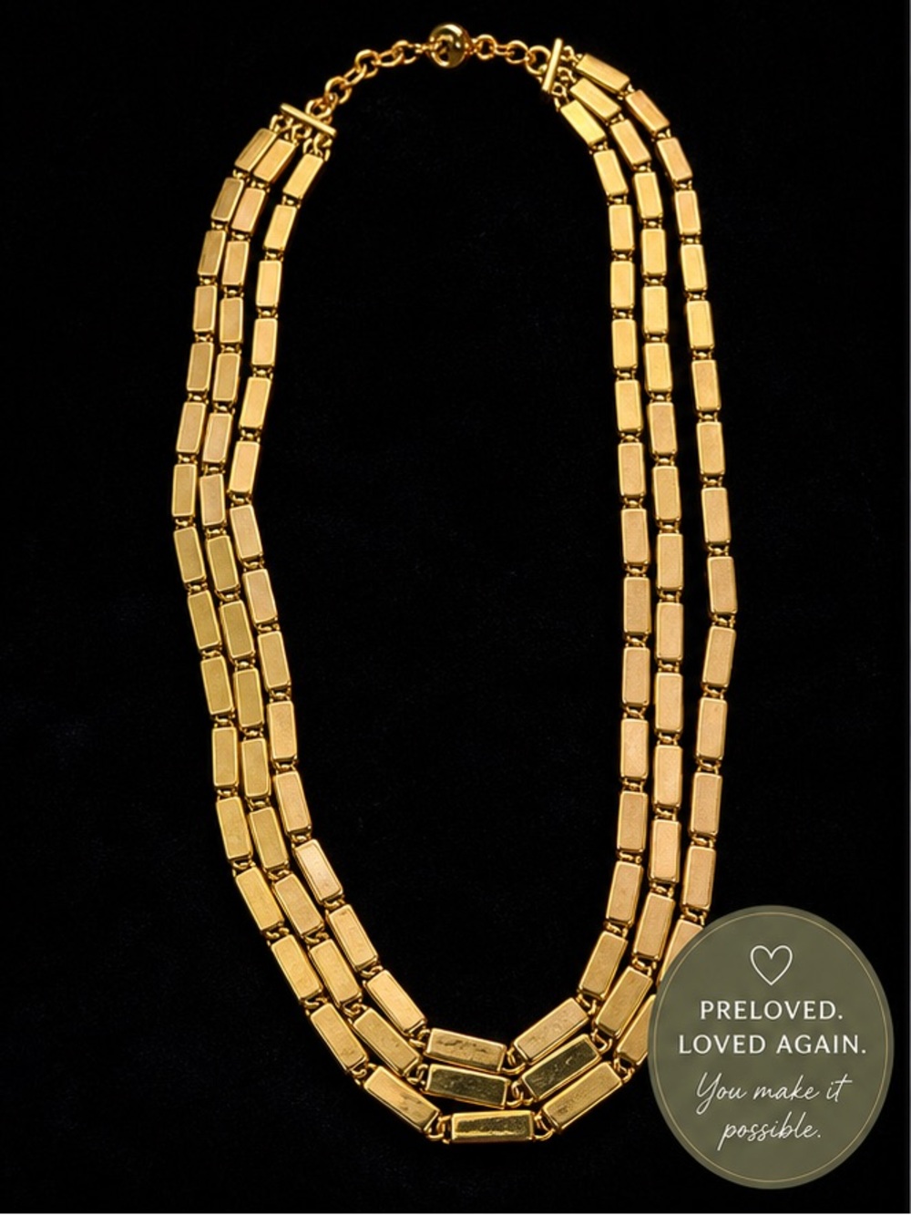 Kate Spade New York Gold Triple Strand Link Statement Necklace